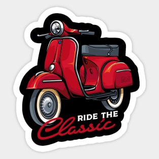 Italy Classic Vespa Scooter Moped Bike Retro Love Vintage Sticker